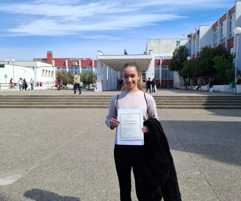 Uspjeh naše učenice na županijskoj razini Natjecanja mladih tehničara